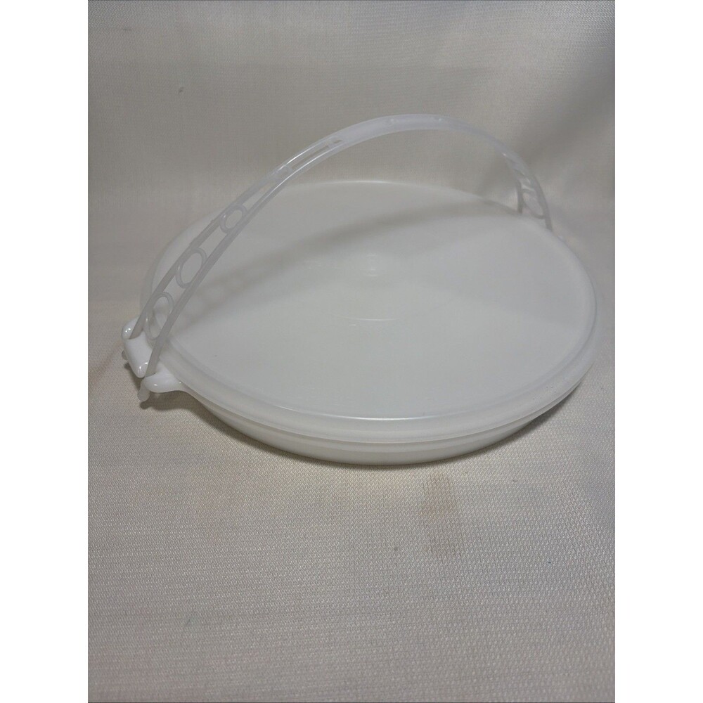Tupperware Party Susan VTG Divided Serving Tray Cariolier Handle & Lid Seal #405